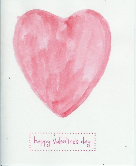 Watercolor Heart Valentine's Day Card