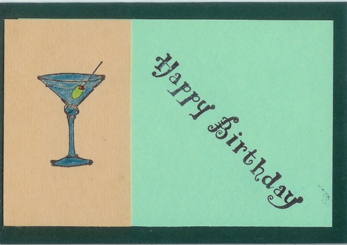 Happy Birthday Martini Card