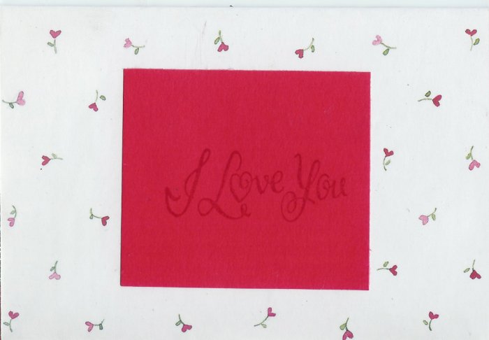 Heart Flowers I Love You Card
