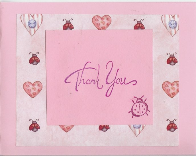 Ladybugs & Hearts Thank You Card