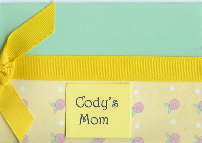 Personalized Rose Mom Card