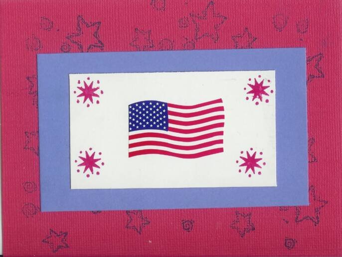 Red, White & Blue Flag Card