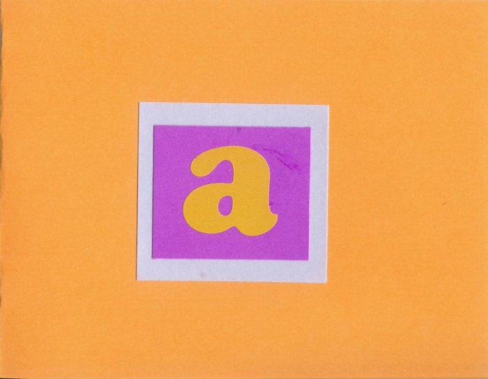 Custom Initial "A" Card-Orange