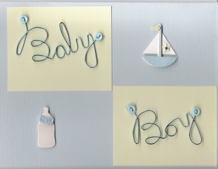 Wire Baby Boy Card
