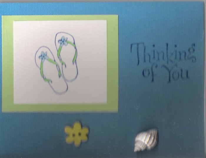 Seashells & Sandals Thinking of You Card