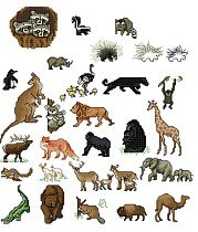 Set of 30 Animal Magnets