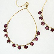 Garnet Wrap Earrings