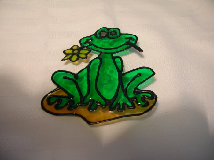 Happy Frog Pop Bottle Suncatcher