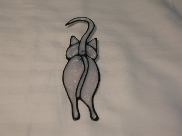 White Cat Pop Bottle Suncatcher