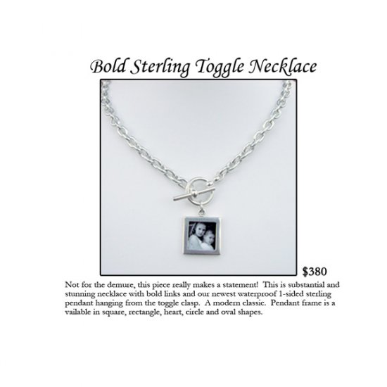 Bold Sterling Toggle Necklace