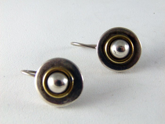 MEXICAN STERLING SILVER PIERCED EARRINGS