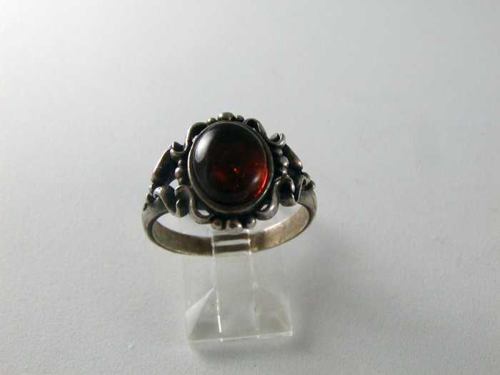 VINTAGE DRAGONS BREATH STERLING SILVER RING SIGNED LF SZ 9