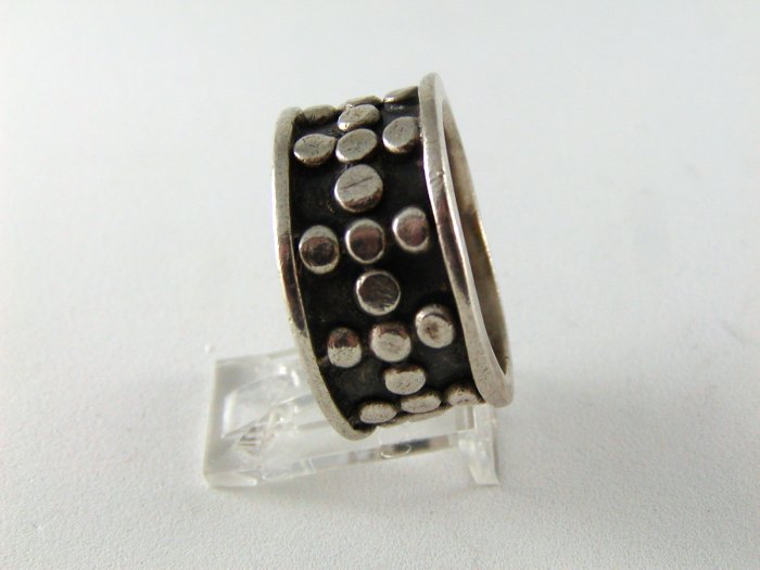 VINTAGE MEXICAN STERLING SILVER BAND RING SIZE 11 1/4