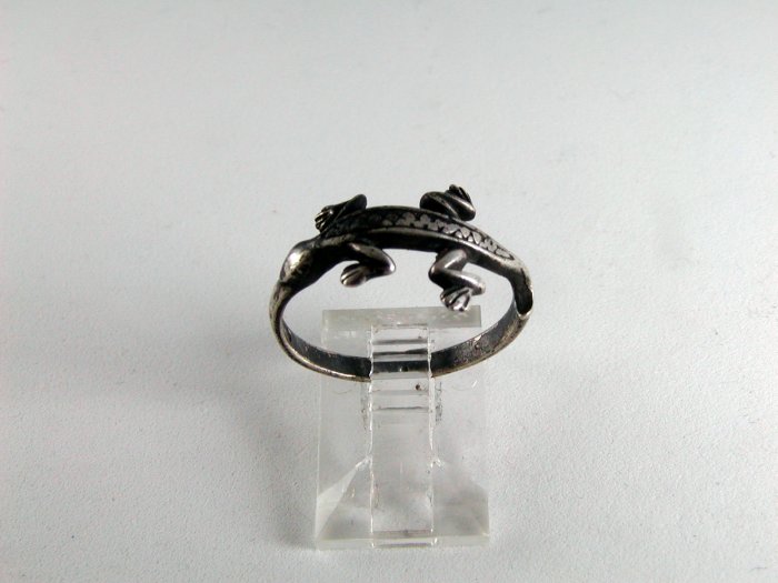 VINTAGE STERLING SILVER LIZARD GILA MONSTER RING SIZE 7 3/4