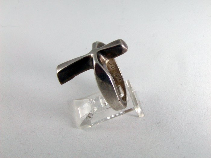 VINTAGE MEXICAN MEXICO STERLING SILVER CROSS RING SIZE 7