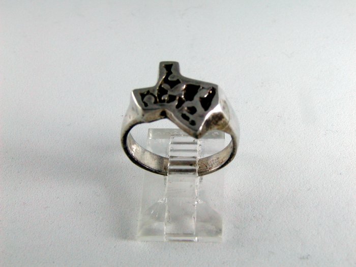 VINTAGE STATE OF TEXAS STERLING SILVER RING SIZE 6 1/4