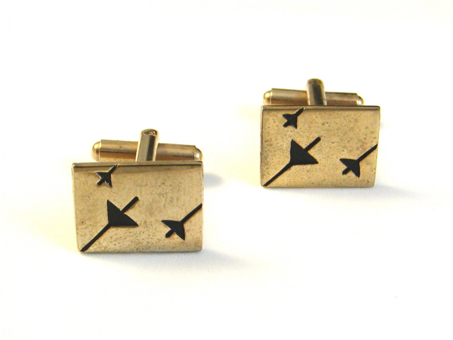 1960's Gold Tone Jets ??? Cufflinks
