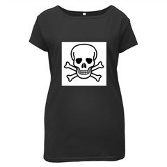 Jolly Roger Maternity Black T-Shirt