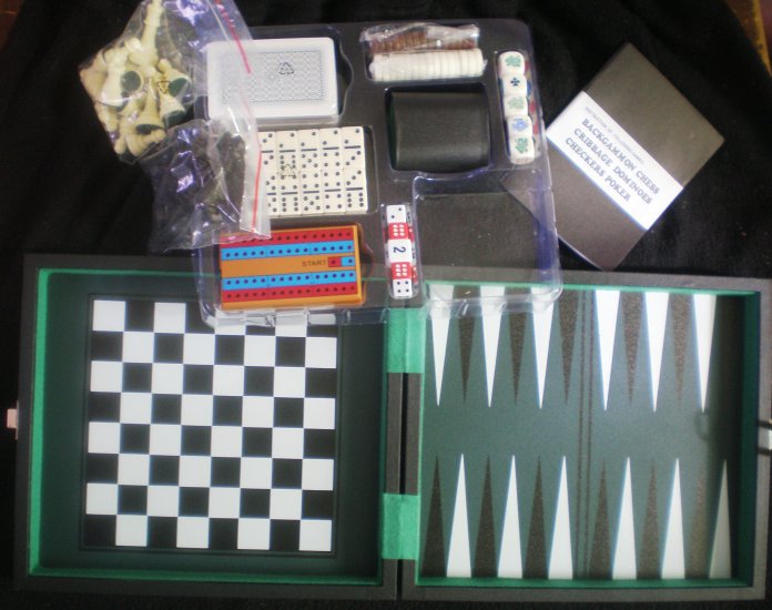 CHESS BACKGAMMON CHECKERS BOX SET NEW!