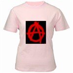 Anarchy Women's Pink T-Shirt