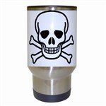 Jolly Roger Travel Mug (White)