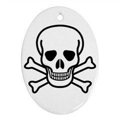 Jolly Roger Ornament (Oval), punk, rock, goth