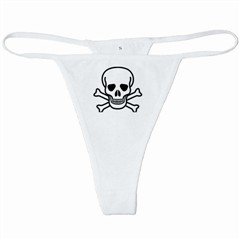 Jolly Roger White Thong, punk, goth, rock, rocker