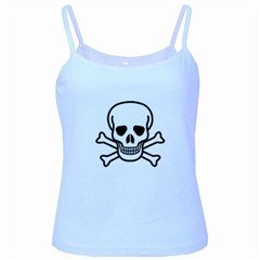 Jolly Roger Baby Blue Spaghetti Tank, goth, punk, rock