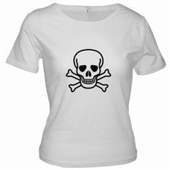 Jolly Roger Ladies Baby Doll T-Shirt, punk, goth, rock