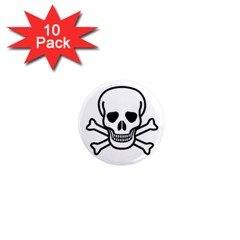 Jolly Roger 1" Mini Button (10 pack), goth, punk, rock