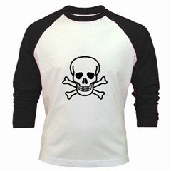 Jolly Roger Baseball Jersey, goth, punk,, rock