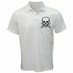 Jolly Roger Golf Shirt, punk, goth, rock,111, prep. sucks