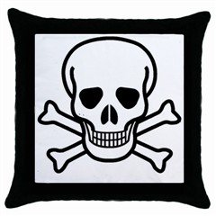 Jolly Roger Throw Pillow Case (Black), punk, goth, rock