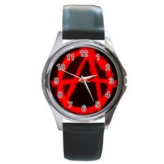 Anarchy Round Metal Watch, punk, goth, rock