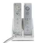 Blue Light 2 x 2800mAh Battery Packs with Dual Controller USB Charging Station for Wii