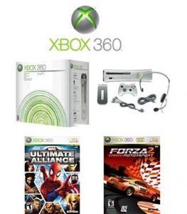 Xbox 360 Premium Console Bundle With 2 Fun Games REFURBISHED