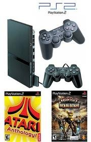 Slim Sony Playstation 2 "Value Bundle" - 86 Games, 2 Controllers