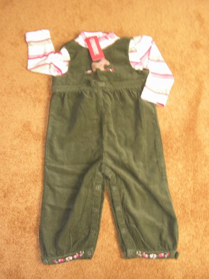 Girls Gymboree overalls & long sleeve T-shirt 18-24 months