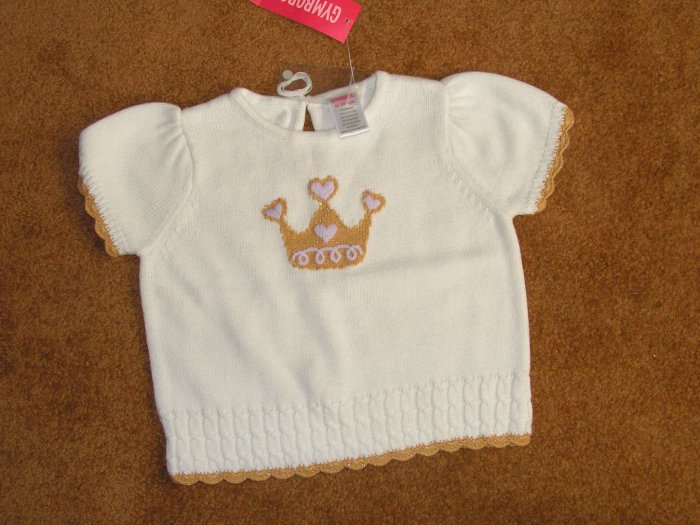 Girls Toddler Gymoree top white knit shirt 18-24 months NWT