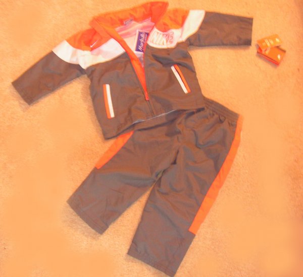 Boys Toddler Nike two piece wind suit with hood NWT 24 months