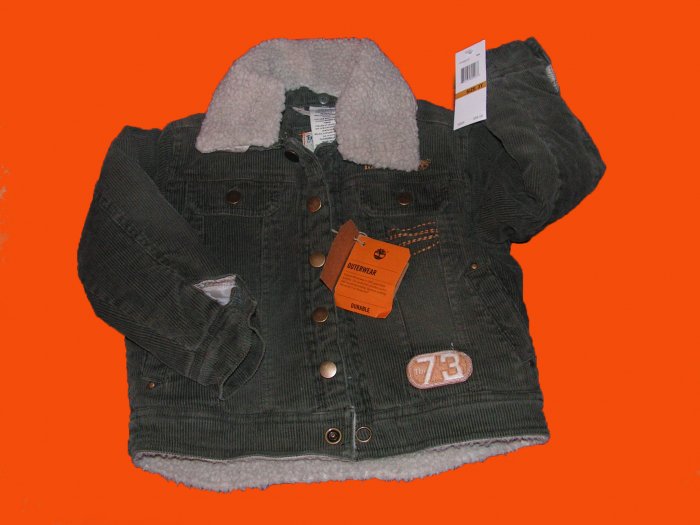Boys Timberland Curdoroy jacket with fleece lining NWT SZ3T