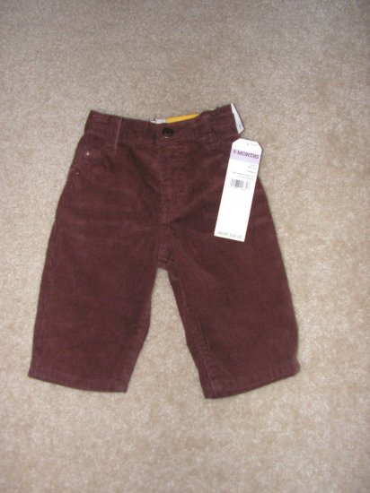 Boys infants Oshkosh brown curduroy pants sz 9 months