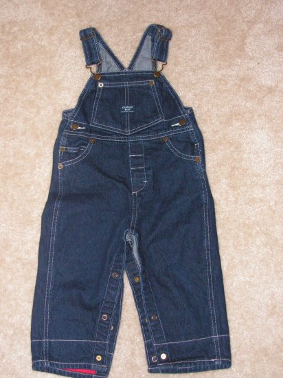 Boys toddlers Oshkosh denim long pants overalls sz 18 months