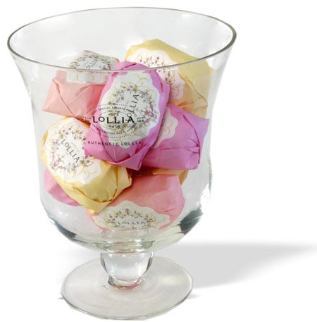LOLLIA Believe Shea Butter Gift Soaps & Special Reserve Glass Bowl - Set of 9