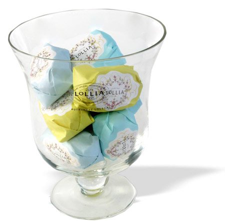 LOLLIA Wish Shea Butter gift Soaps & Special Reserve Glass Bowl - Set of 9