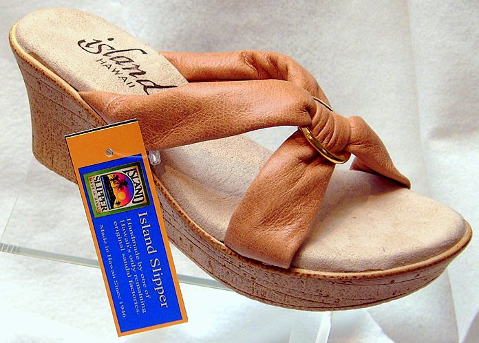 Island Slipper Women's P527 Wedge Sandal - TAN