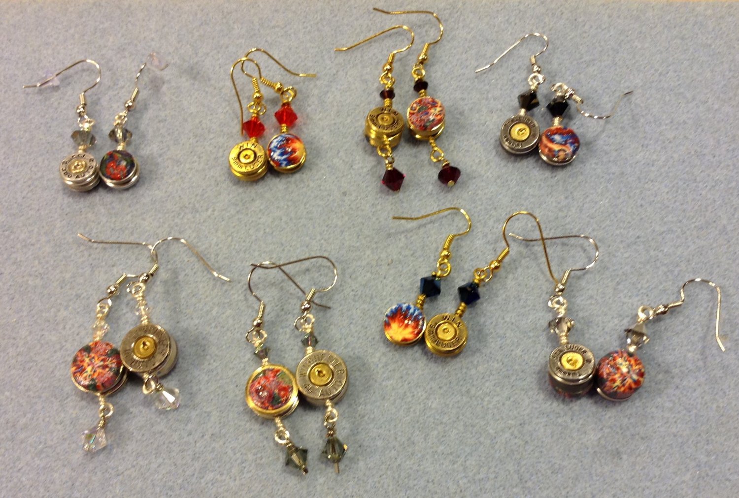 Bullet Shell Casing dangle earrings