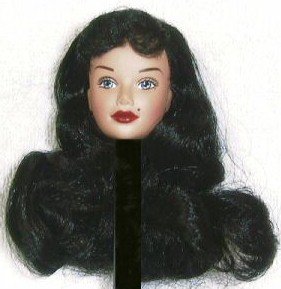 DOLL HEAD BETTIE PAGE 11.5 to 12 inch fashion doll bodies
