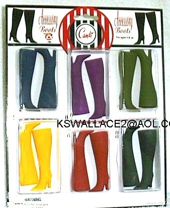DOLL BOOTS 6 PACK Deep Colors 11.5 to 12 inch fashion dolls