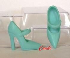Fashion Doll Shoes AQUA MARYJANE HIGH HEEL SHOES 11.5 to 12" fashion dolls